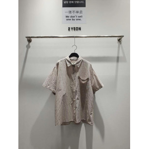 2Y20 2Yeon 拼色豎條口袋襯衫